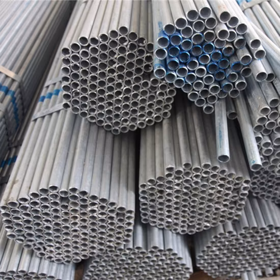 Tubo redondo de metal de acero galvanizado al carbono de 1 3/8 pulgadas de 2 pulgadas para industrias de la construcción